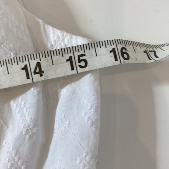 Anne Klein Lightweight Cotton Sleeveless Midi Dress Chevron Pattern EUC Sz 6 - Picture 9 of 12